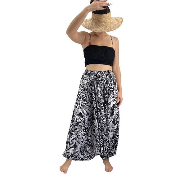 Apau ~ Gender Fluid Alladin Gypsy Shibori Tie Dyed Rayon Pants - Picture 15 of 15